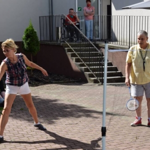Pani Kasia i Pan Zbyszek walczą w badmintona :)