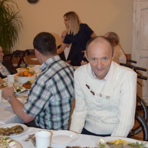 Pan Krzysztof podczas kolacji wigilijnej