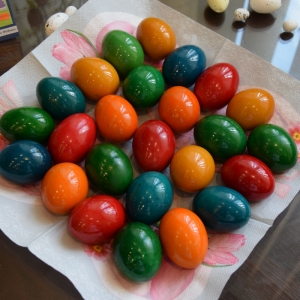 Oto pomalowane jajeczka  gotowe do święconki
